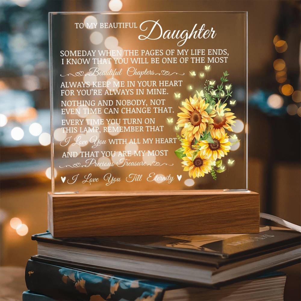Daughter Keepsake - Eternity - Acrylic Square Plaque
