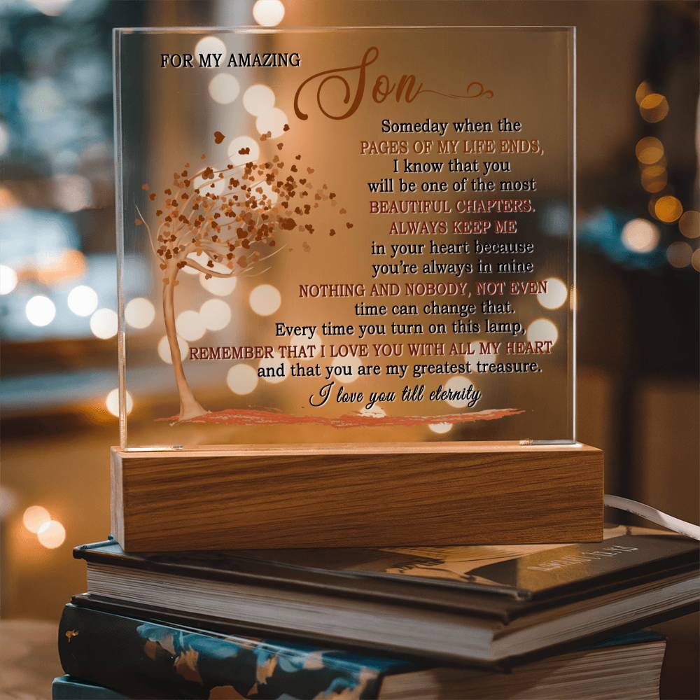 Gift for Son - Always In Mine - Acrylic Square Plaque