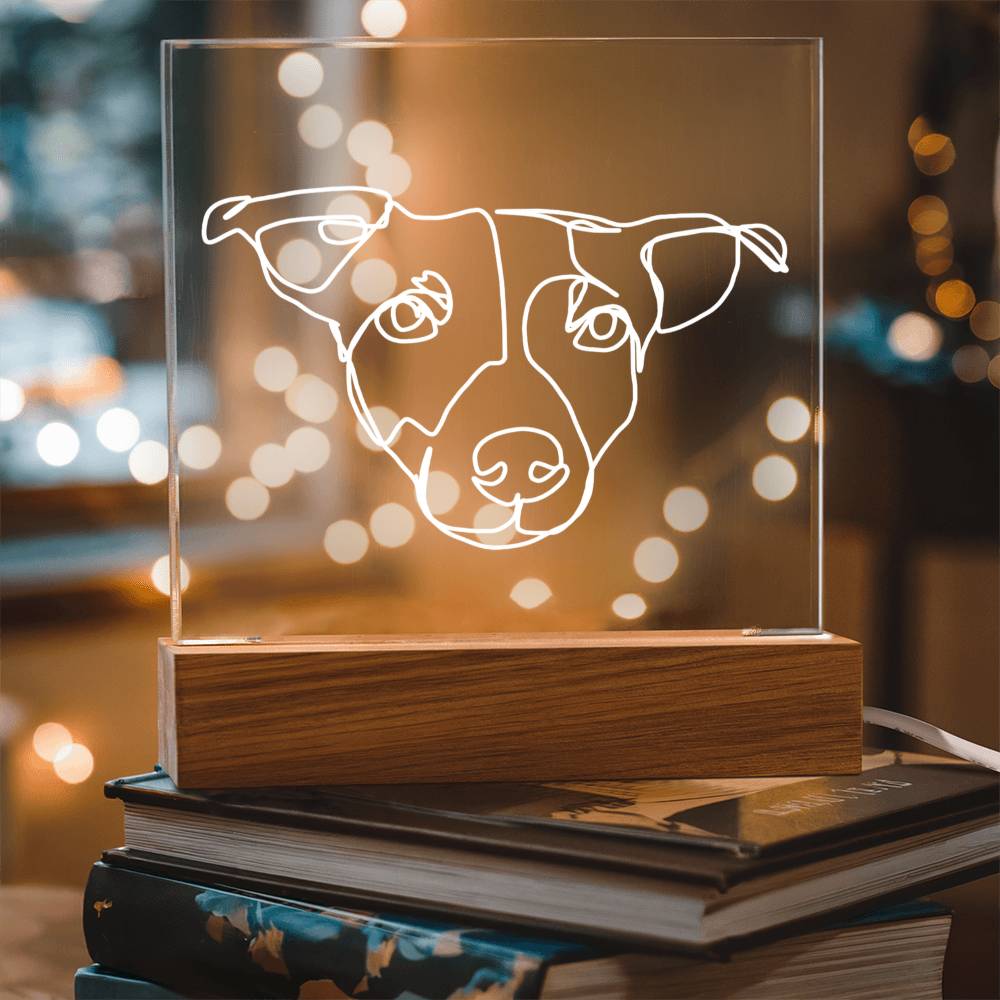 Pet Line Drawing Board - Acrylic Square Plaque