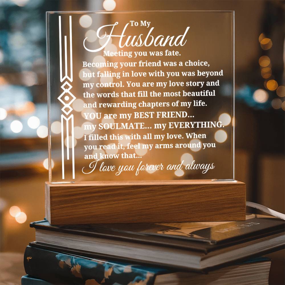 To My Husband - You Are My Everything - Acrylic Square Plaque