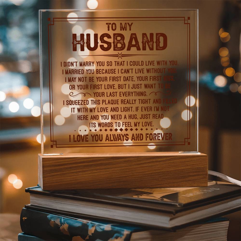 Gift For Husband - You Need A Hug - Acrylic Square Plaque