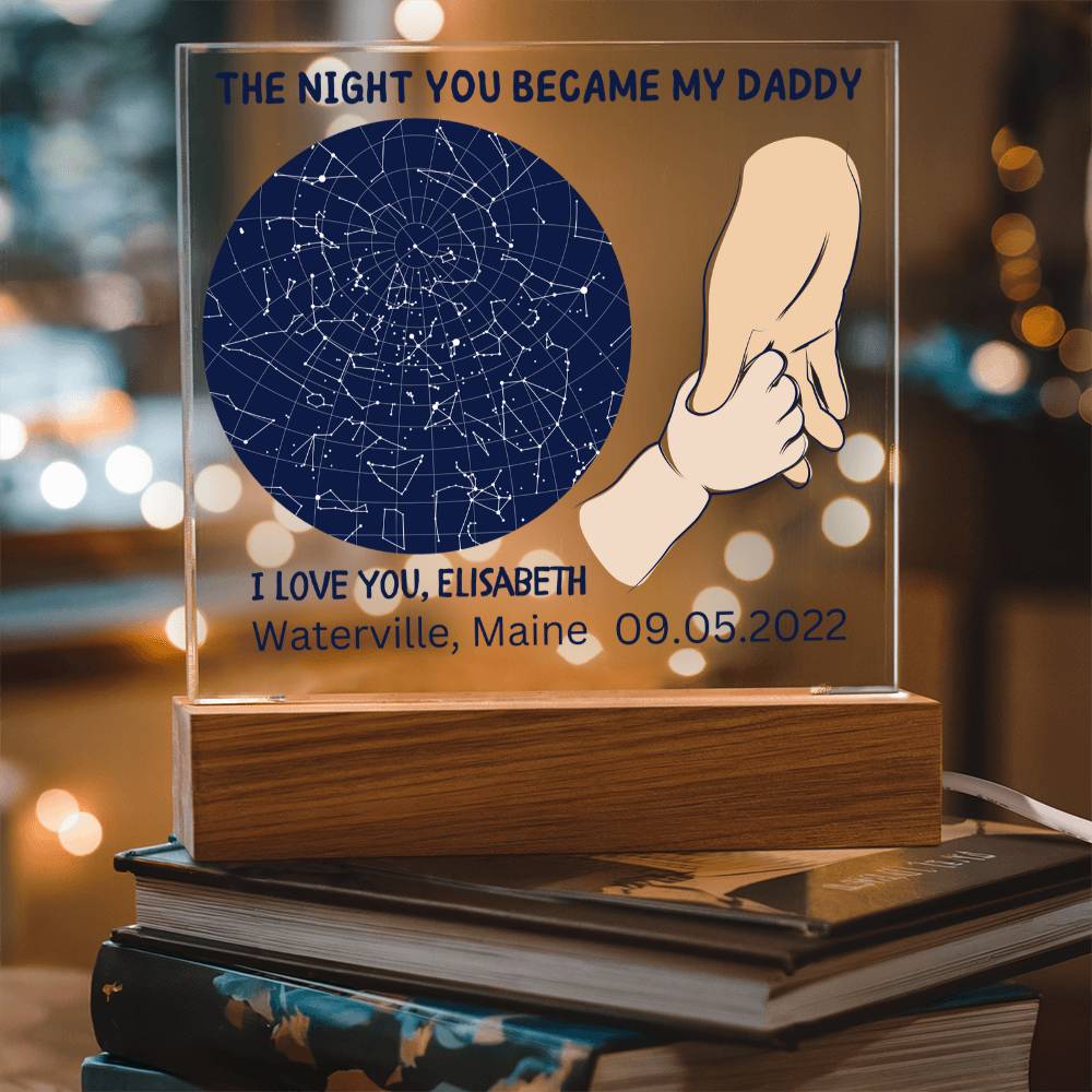 Celestial Night Sky Acrylic Plaque Waterville Maine - Acrylic Square Plaque
