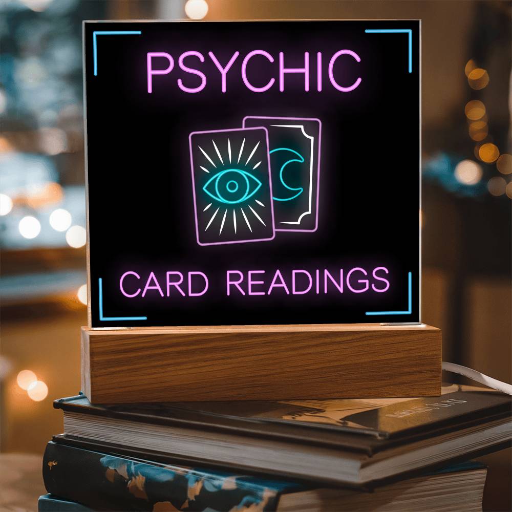 Psychic Card Readings - Acrylic Square Plaque