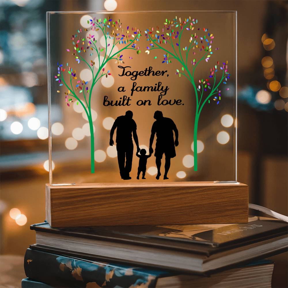 Pride Month Gift - A Family Built On Love - Acrylic Square Plaque