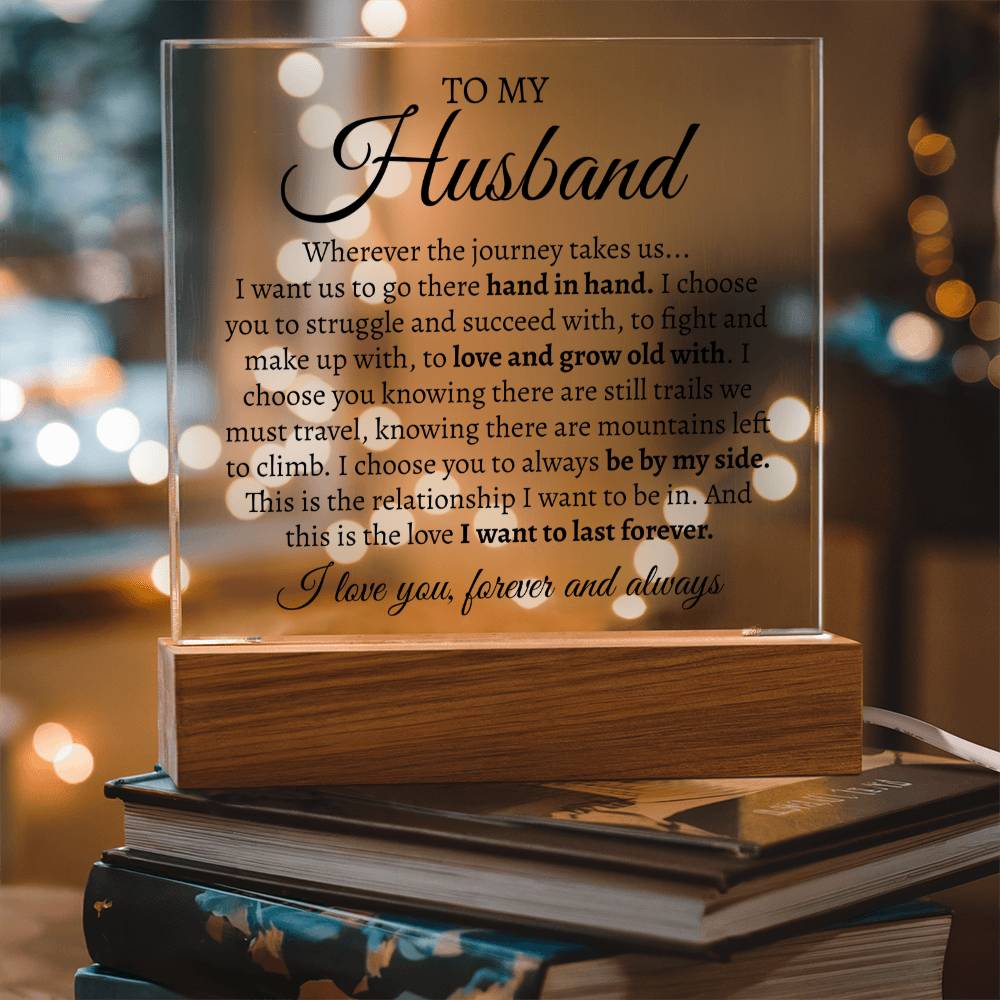 Sentimental Husband - Our Journey - Plaque Square Acrylic Square
