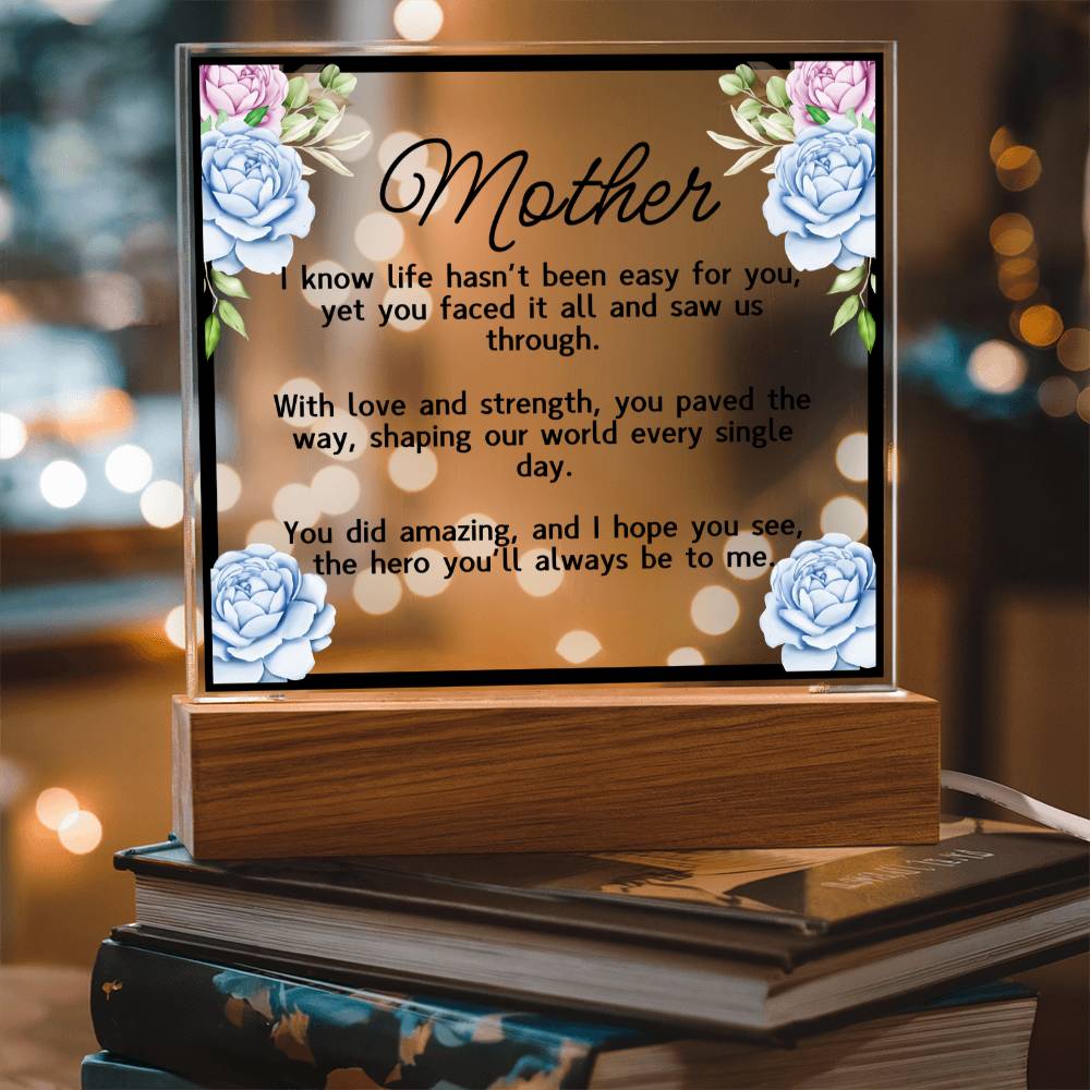 HeartWork - The Hero You'll Always Be To Me - Acrylic Square Plaque