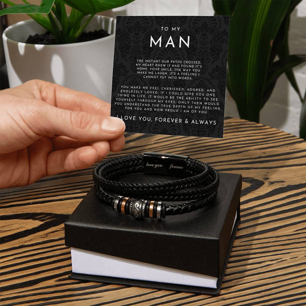 To My Man Bracelet - Love You Forever Bracelet