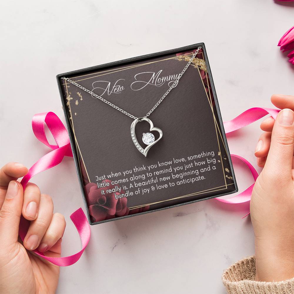 New Mommy Necklace New Mom Forever Love Necklace New Mom Necklace Customize Pregnancy Necklace Mama To Be Necklace New Mother Forever Love Necklace