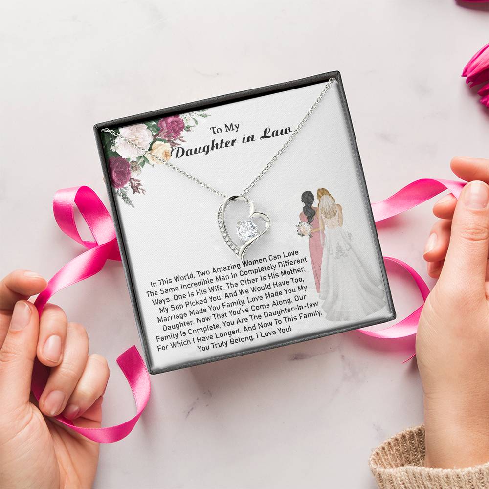 Daughterinlaw Gift Daughter Necklace 1 Forever Love Necklace
