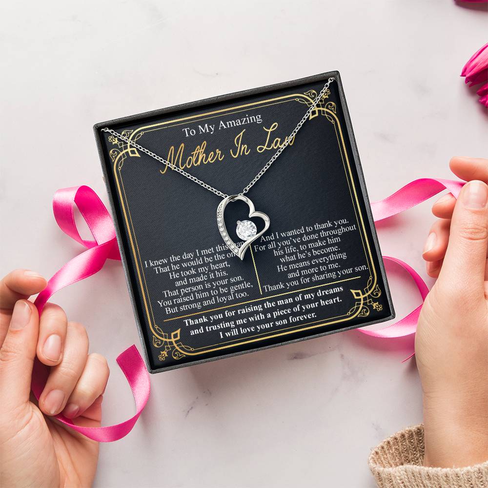 To My Amazing Mother In Law - Forever Love Necklace Forever Love Necklace