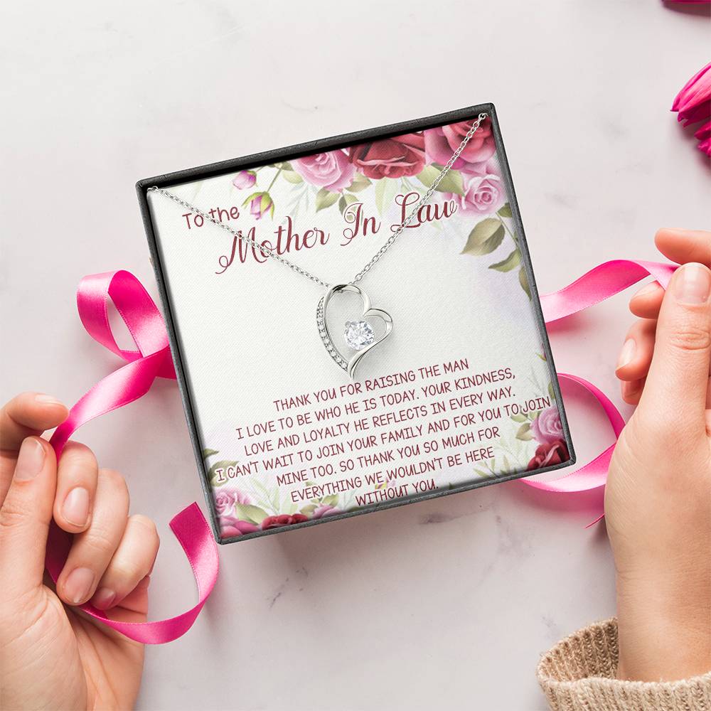 Mother In Law Necklace Mother Of The Groom Jewelry Box Gift Mother In Law Wedding Gift Mother In Law Forever Love Necklace Wedding Forever Love Necklace