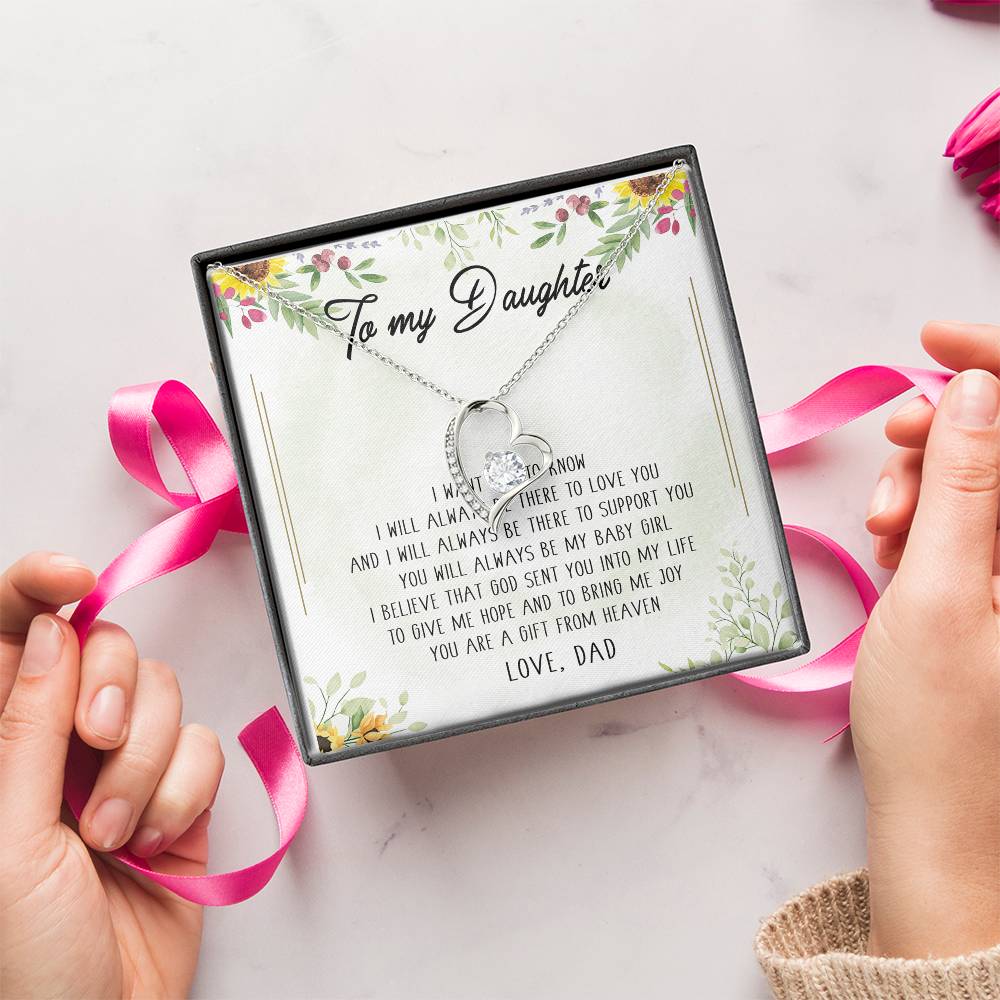 To My Daughter Necklace You Are Braver Than You Believe. Daughter Gift. Christmas Gift For Daughter Gift For Daughter From Dad Daughter Forever Love Necklace