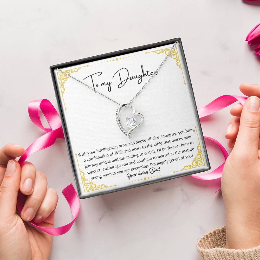 To My Daughter 2 1 Forever Love Necklace