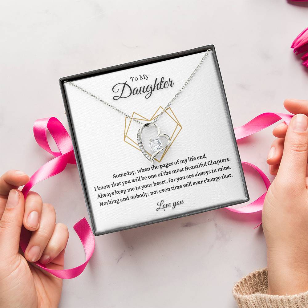 To My Daughter - Forever Love Necklace Forever Love Necklace