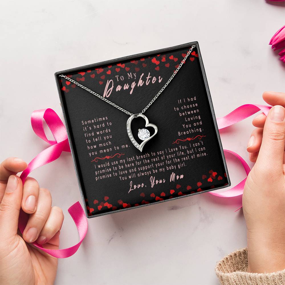 Forever Love Necklace - To My Baby Girl From Mom Forever Love Necklace