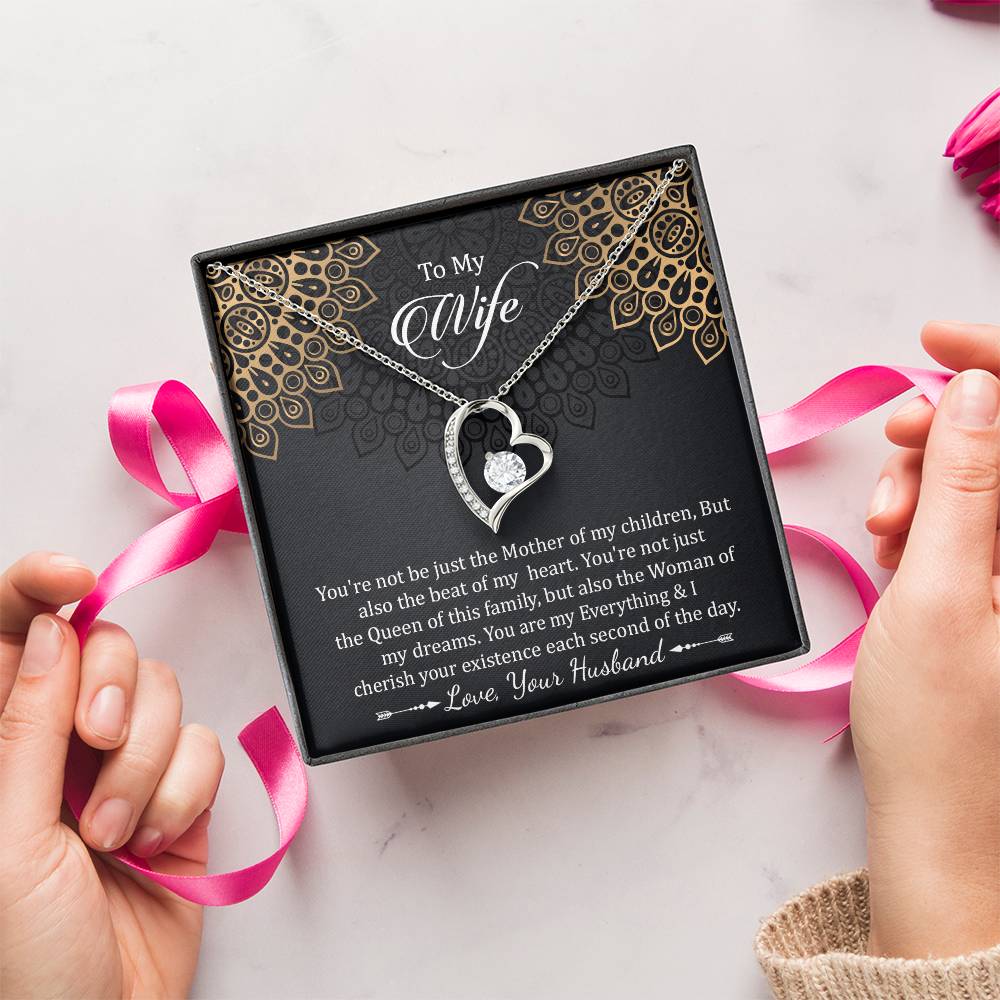 To My Wife - Mother Of My Children Forever Love Necklace
