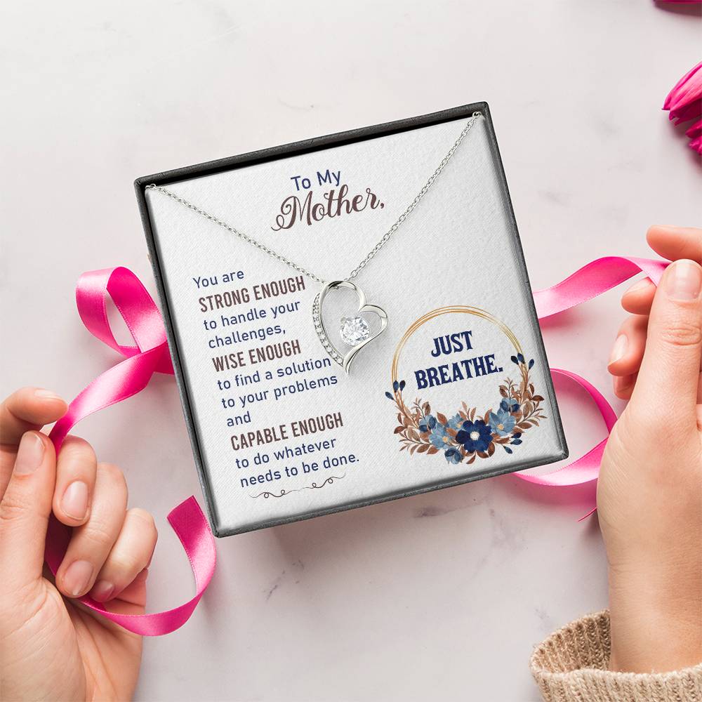 To My Mom Mother Necklace Gift For Mother Xmas Christmas Customize Gift To My Mom 3 1 Forever Love Necklace