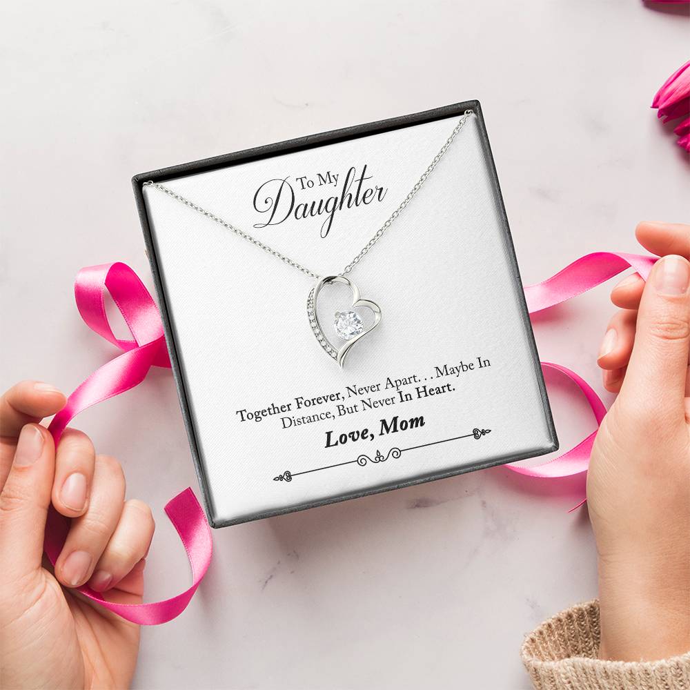 To My Daughter - Together Forever Forever Love Necklace