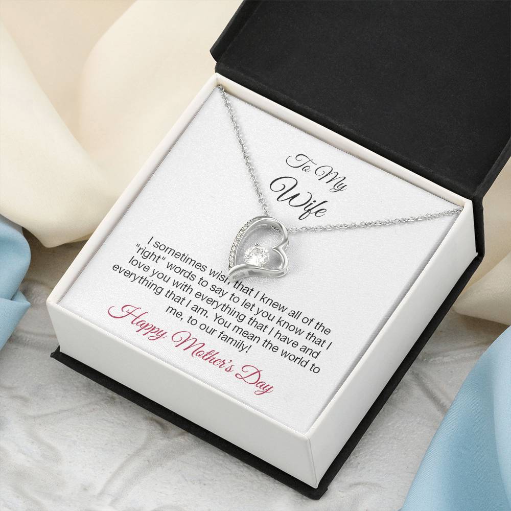 To My Wife Necklace Anniversary Gift For Wife Gift For Wife Necklace For Wife Birthday Gift For Wife Gift For Wife Birthday Forever Love Necklace