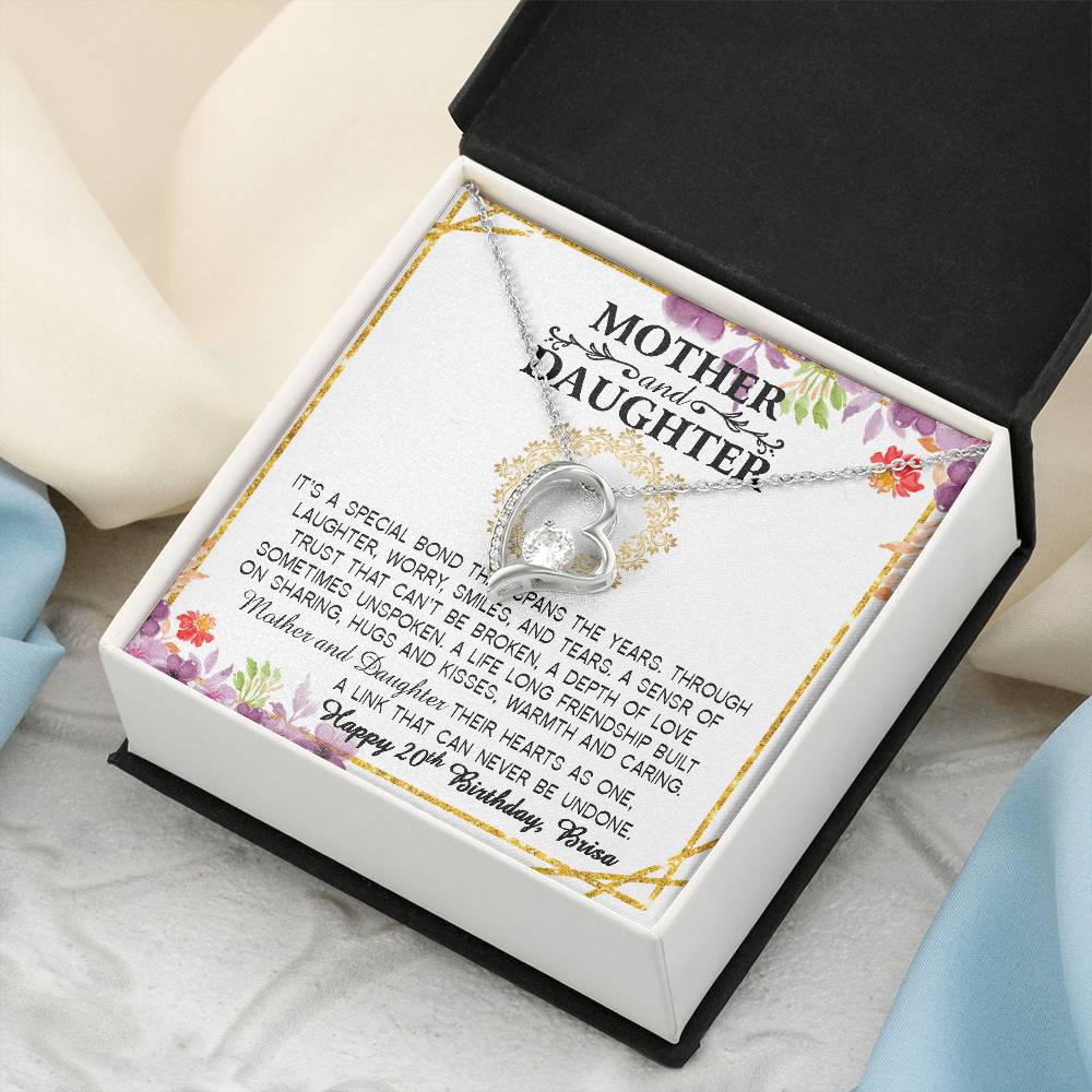 Daughter Birthday Gift From Mom Happy Birthday Sweetheart Infinity Necklace Gift From Mom To Daughter Forever Love Necklace