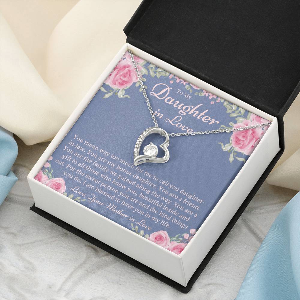 Daughter In Law Gift From Mother In Law Daughter In Law Birthday Gift Daughter In Love Best Daughter In Law Gift Jewelry Forever Love Necklace