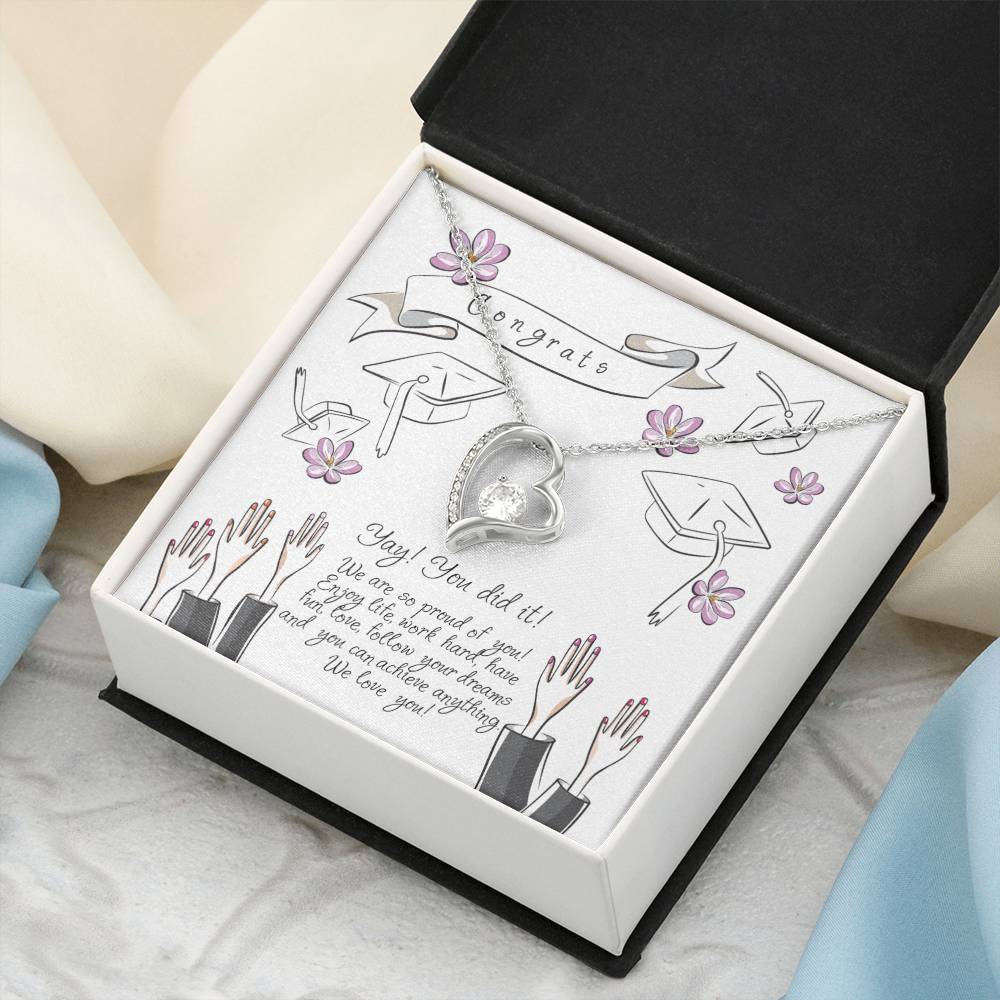 Congrats Your Senior On Her Graduation 2022 With An Incredible Necklace With Motivation Congratulations I Am So Proud Of You Forever Love Necklace