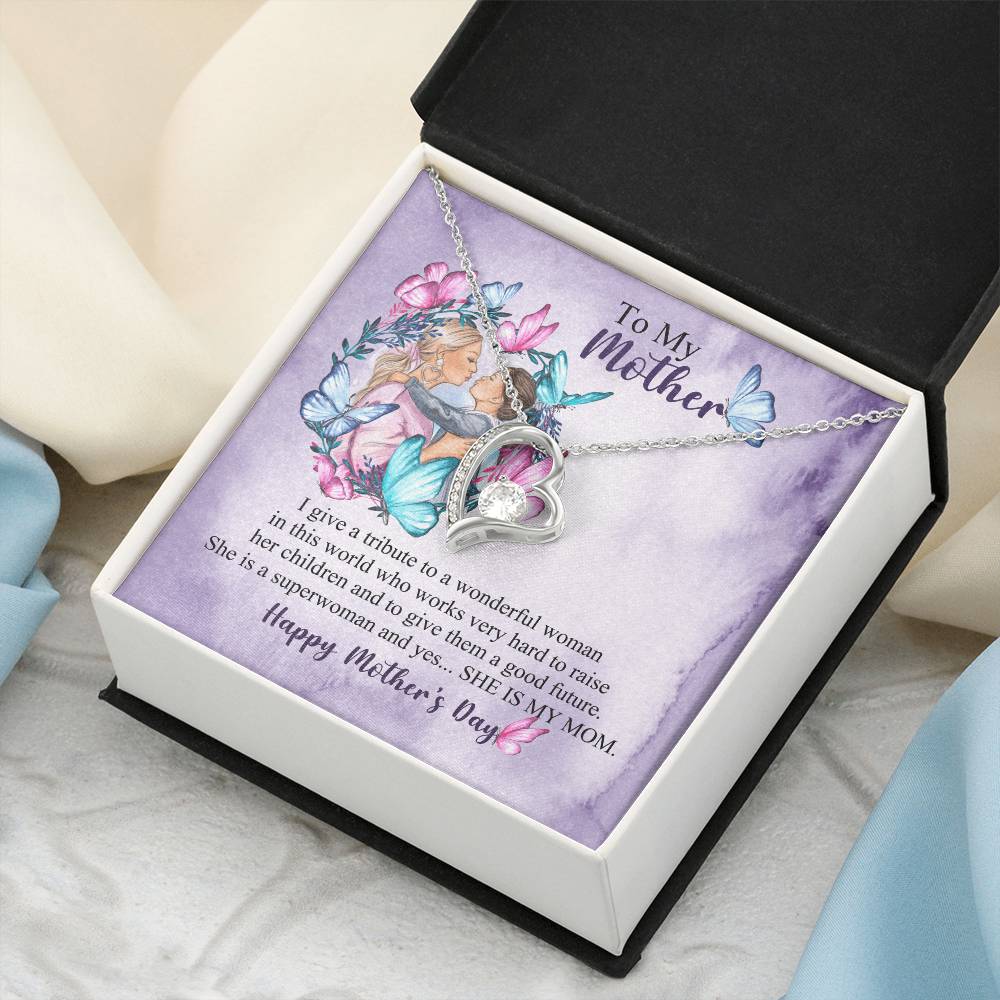 Happy Mother's Day - Tribute To Mom - From Daughter - Forever Necklace Forever Love Necklace