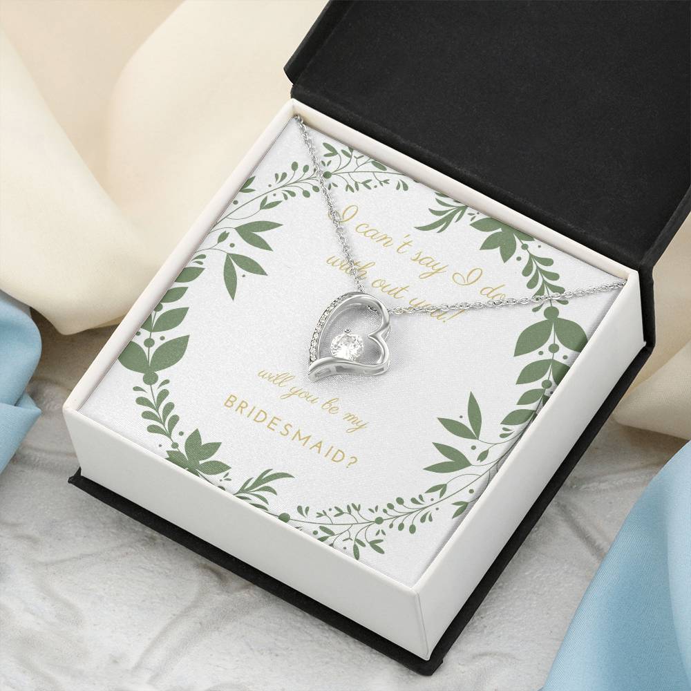 Bridesmaid Wedding Bridesmaid Gift From Bride To Bridesmaid Forever Love Necklace