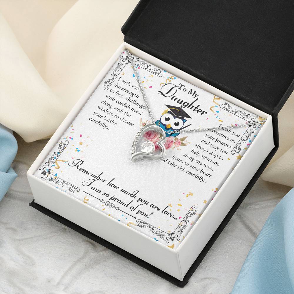 To My Daughter Owl Graduation Forever Necklace 1 Forever Love Necklace