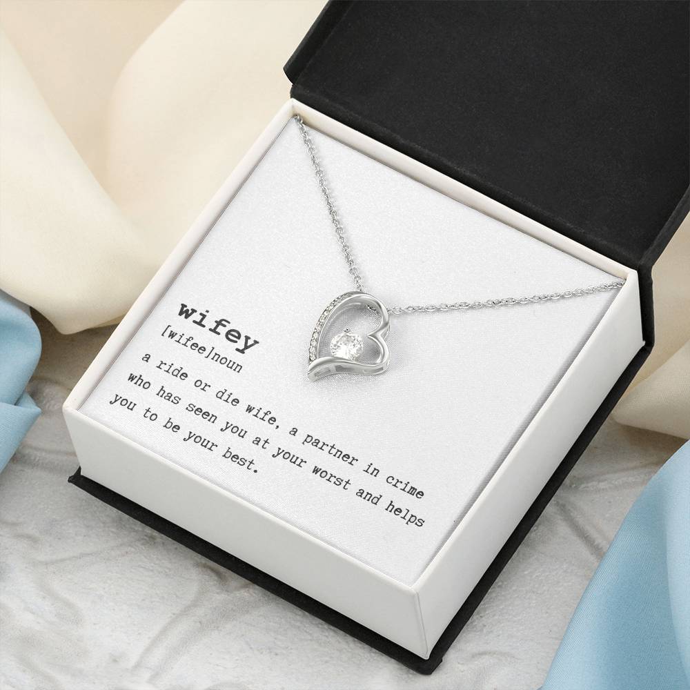 To My Wife - Ride Or Die & Partner In Crime Necklace Forever Love Necklace