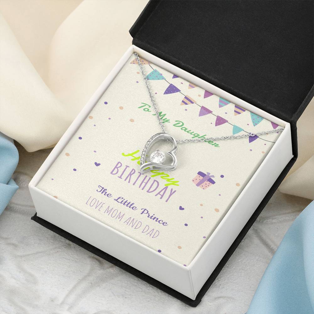 Daughter Birthday Gift From Mom Happy Birthday Sweetheart Infinity Necklace Gift From Mom To Daughter Granddaughter Forever Love Necklace