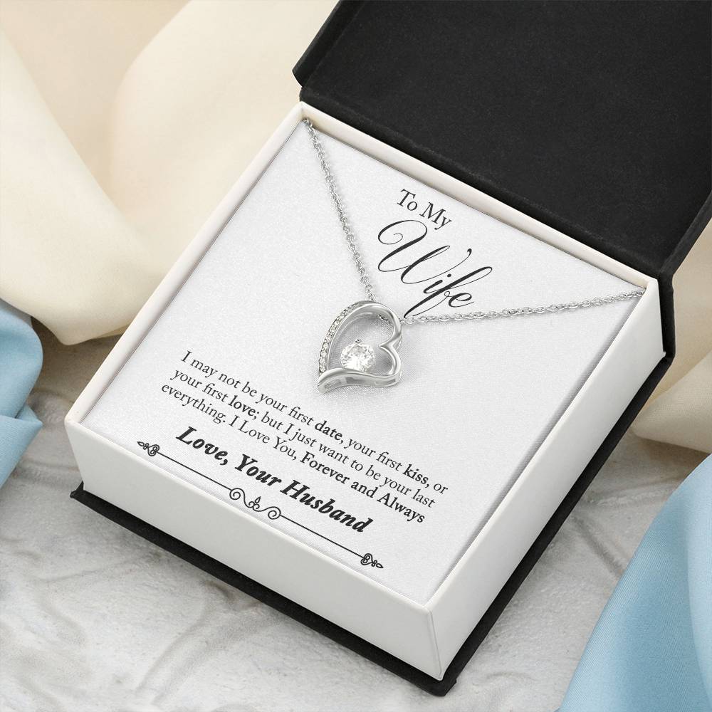 Sweetest Hearts To My Wife Necklace Love Your Husband To My Wife Necklace Anniversary Gift For Wife Gift To Wife From Husband Anniversary Forever Love Necklace
