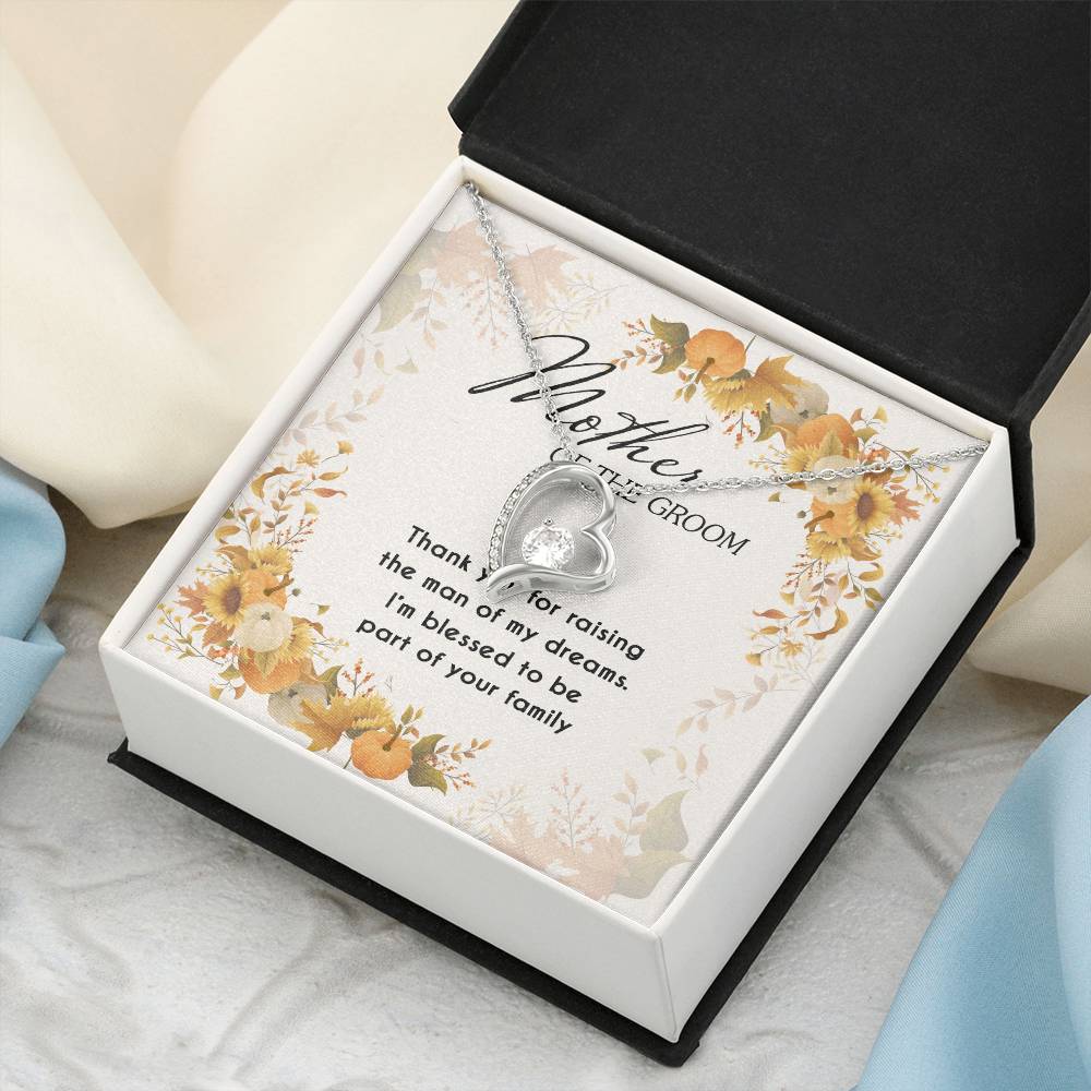 Gift For Mother Of The Groom Thank You Forever Love Necklace