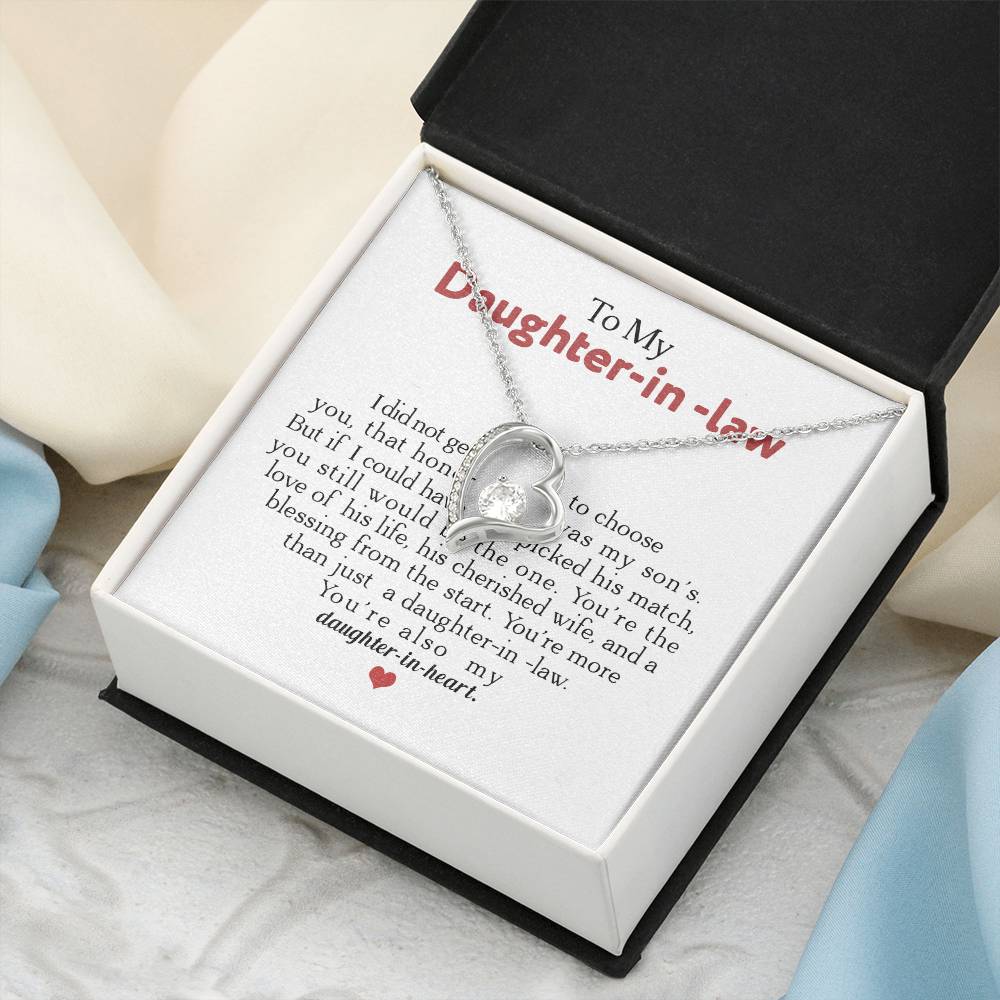 To My Daughterinlaw You're Also My Daughter In Heart Forever Love Necklace