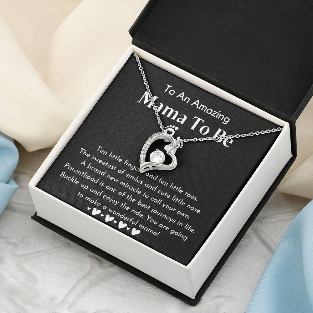To An Amazing Mama To Be Pregnancy Gift For Friend Gift For First Time Mom Pregnancy Gift For Best Friend Gift For Mom To Be Necklace Forever Love Necklace