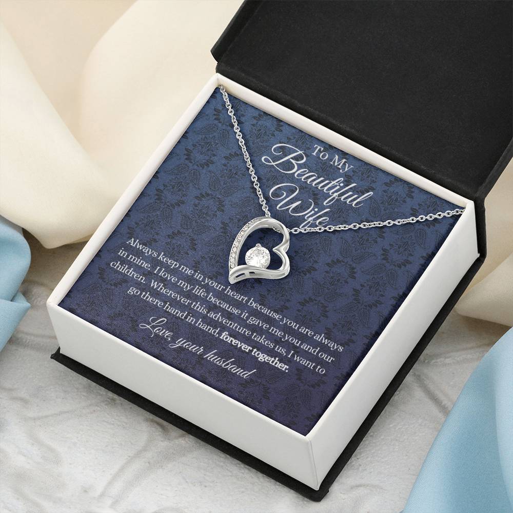 Beautiful Wife Heart Necklace Gift Forever Love Necklace