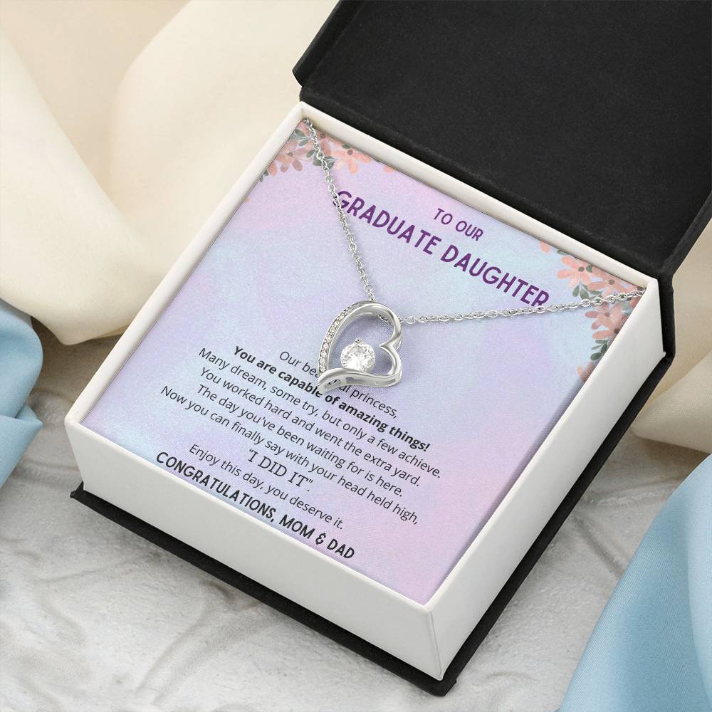 To Our Beautiful Daughter Gift Daughter's Birthday Gift Necklace For Daughter Gift For Daughter Christmas Gift To Daughter Forever Love Necklace