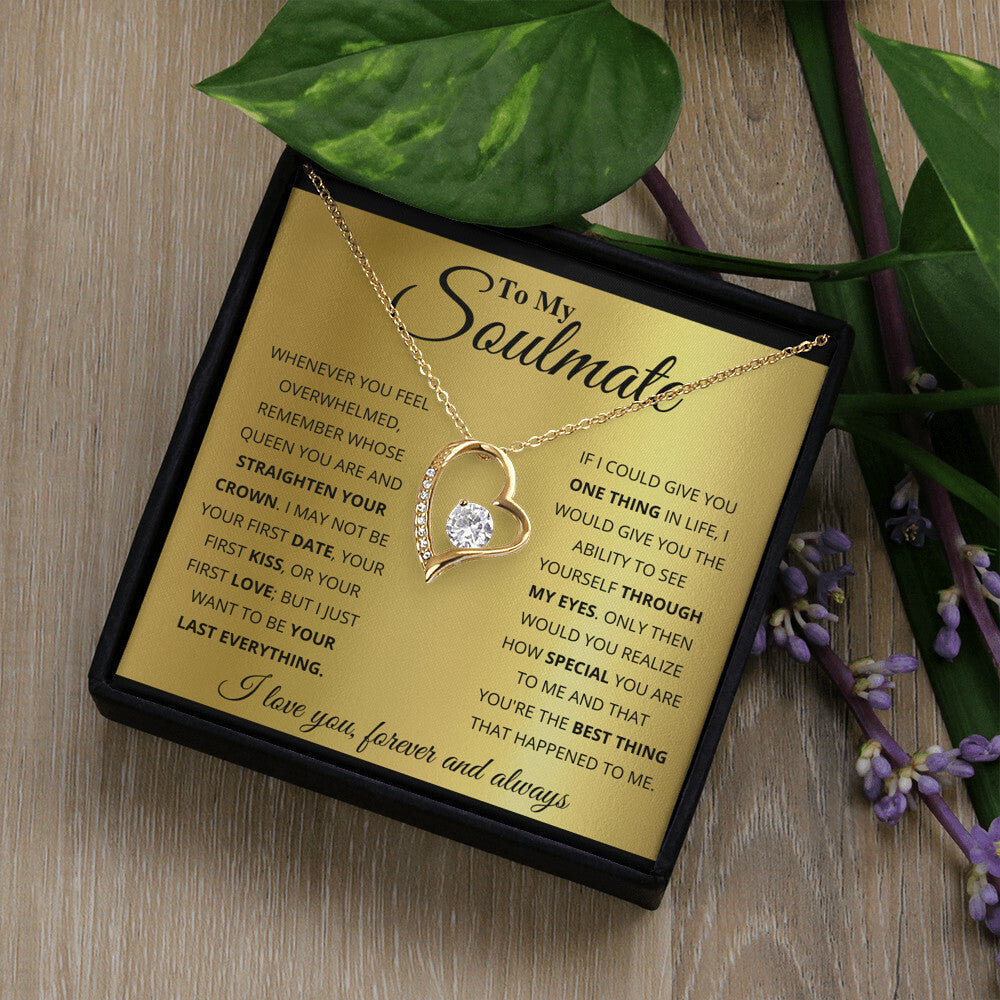 Heart Necklace My Soulmate Forever Love Necklace