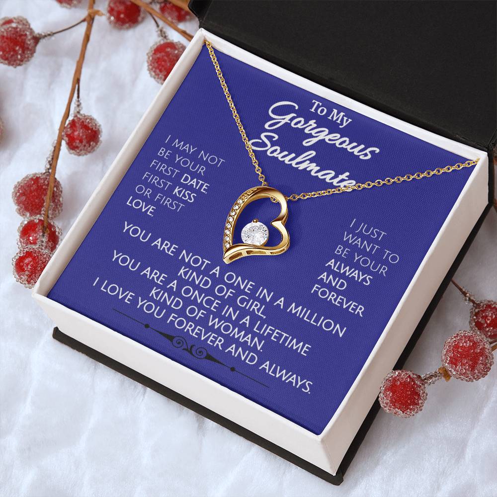 Stunning Heart Necklace To My Gorgeous Soulmate 1 Forever Love Necklace