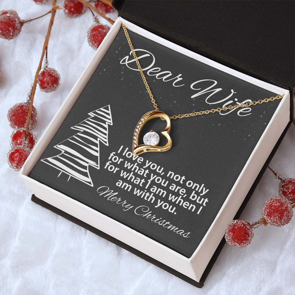 Merry Christmas Necklace Forever Love Necklace