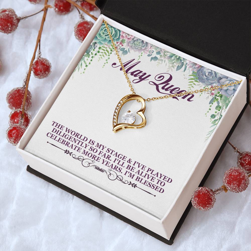 Born May Birthday Gift 1 Forever Love Necklace