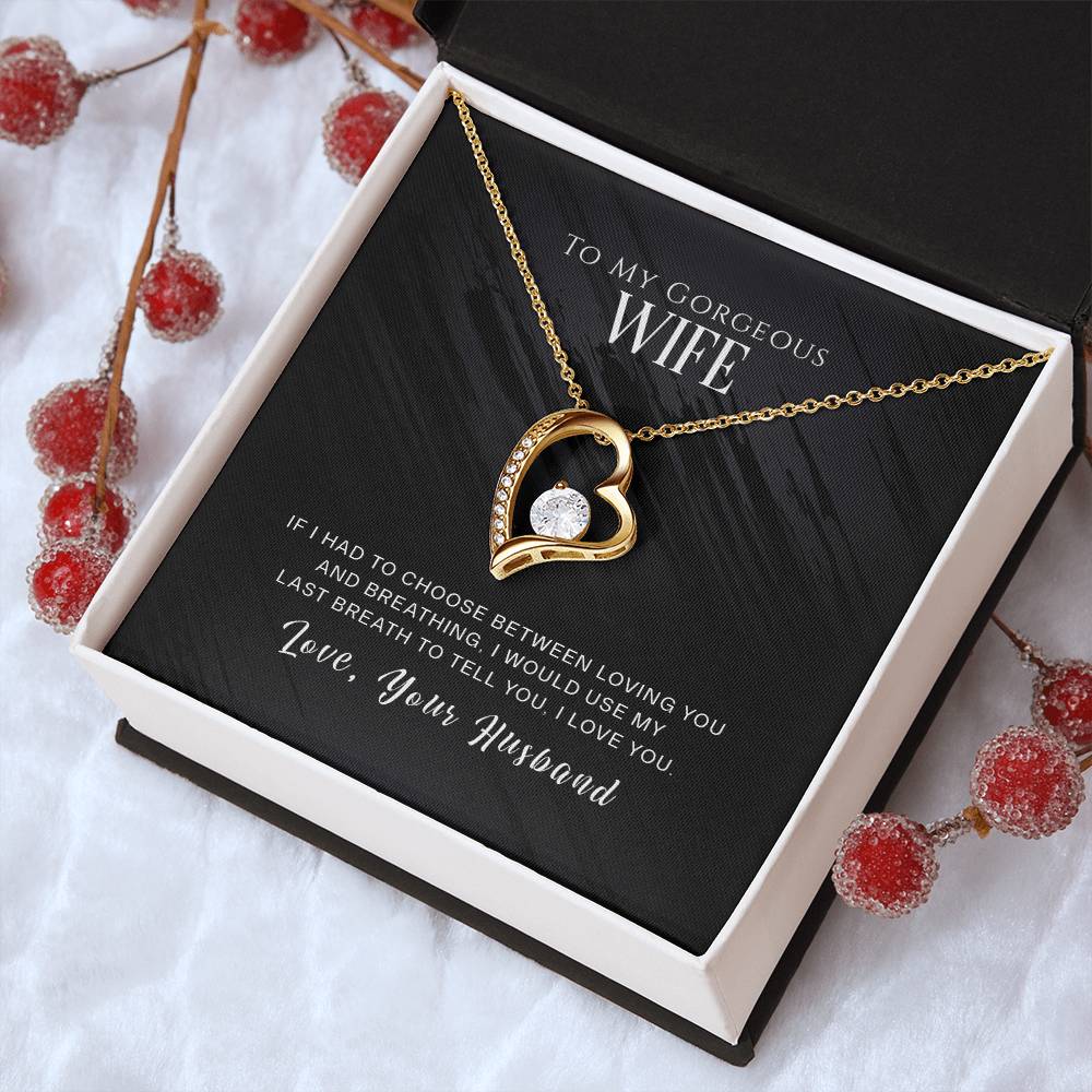 To My Gorgeous Wife 2 1 Forever Love Necklace