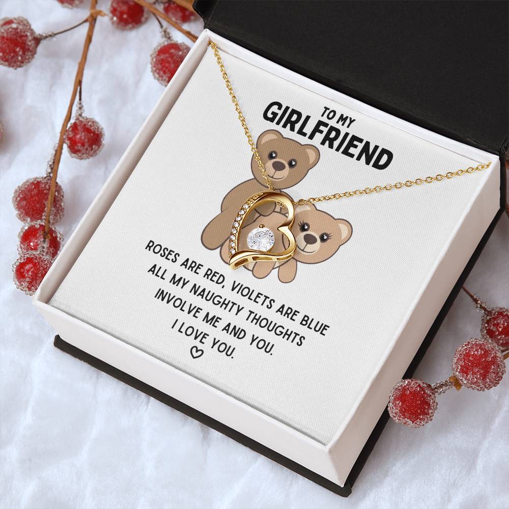 To My Girlfriend Naughty Thoughts Necklace 1 Forever Love Necklace