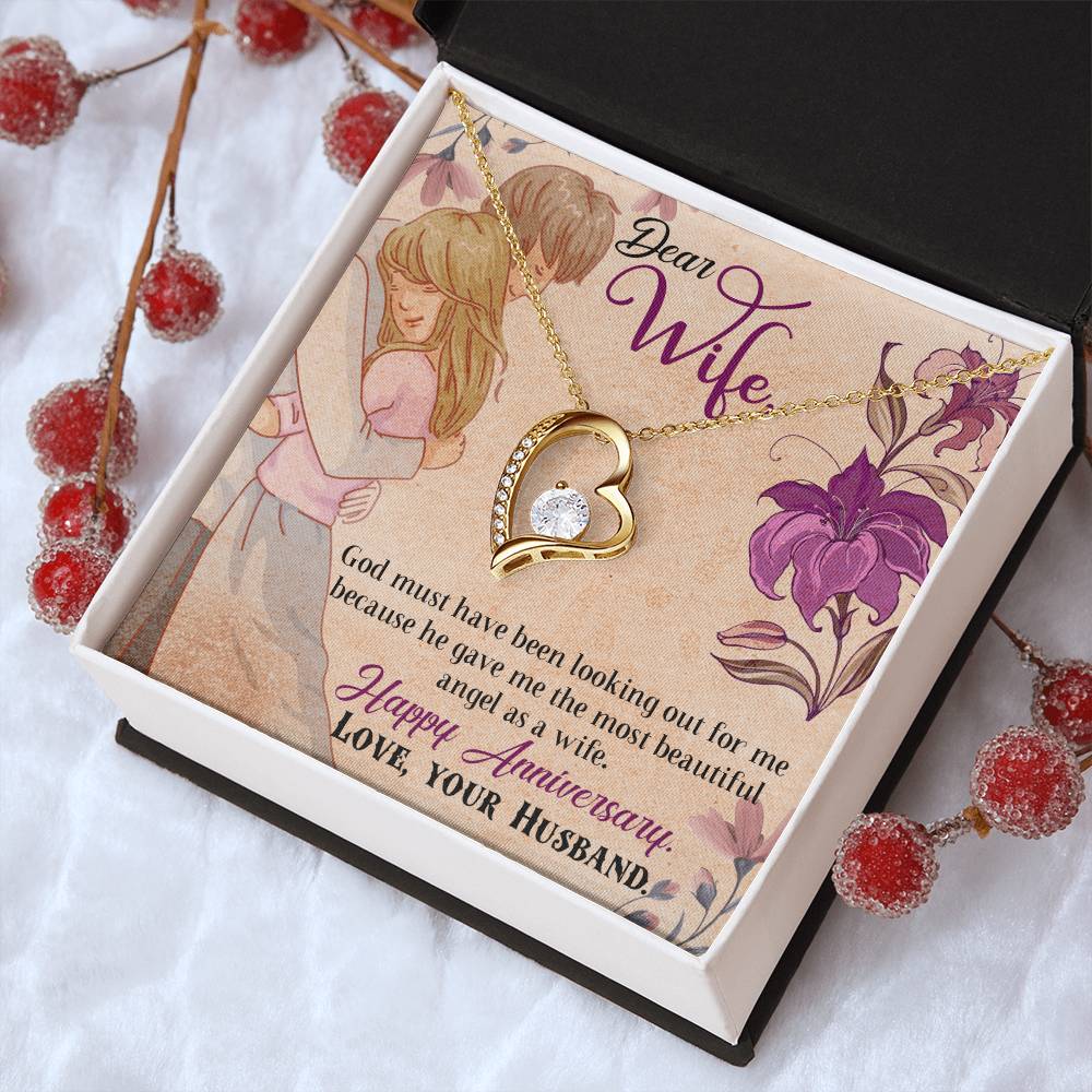 Heart To My Wife Necklace Anniversary Gift For Wife Birthday Gift For Wife Christmas Gift For Wife Jewelry For Wife Gift For Wife's Forever Love Necklace