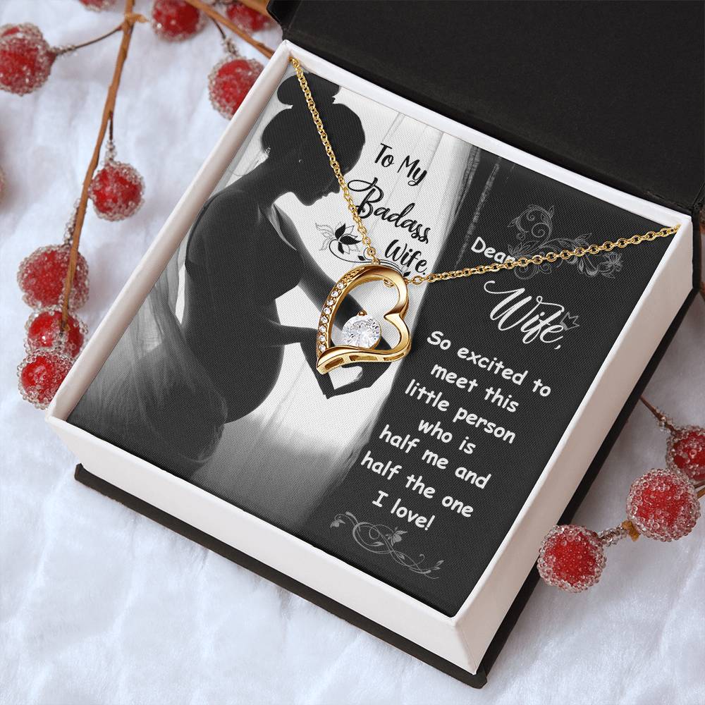 To My Badass Wife Forever Love Necklace