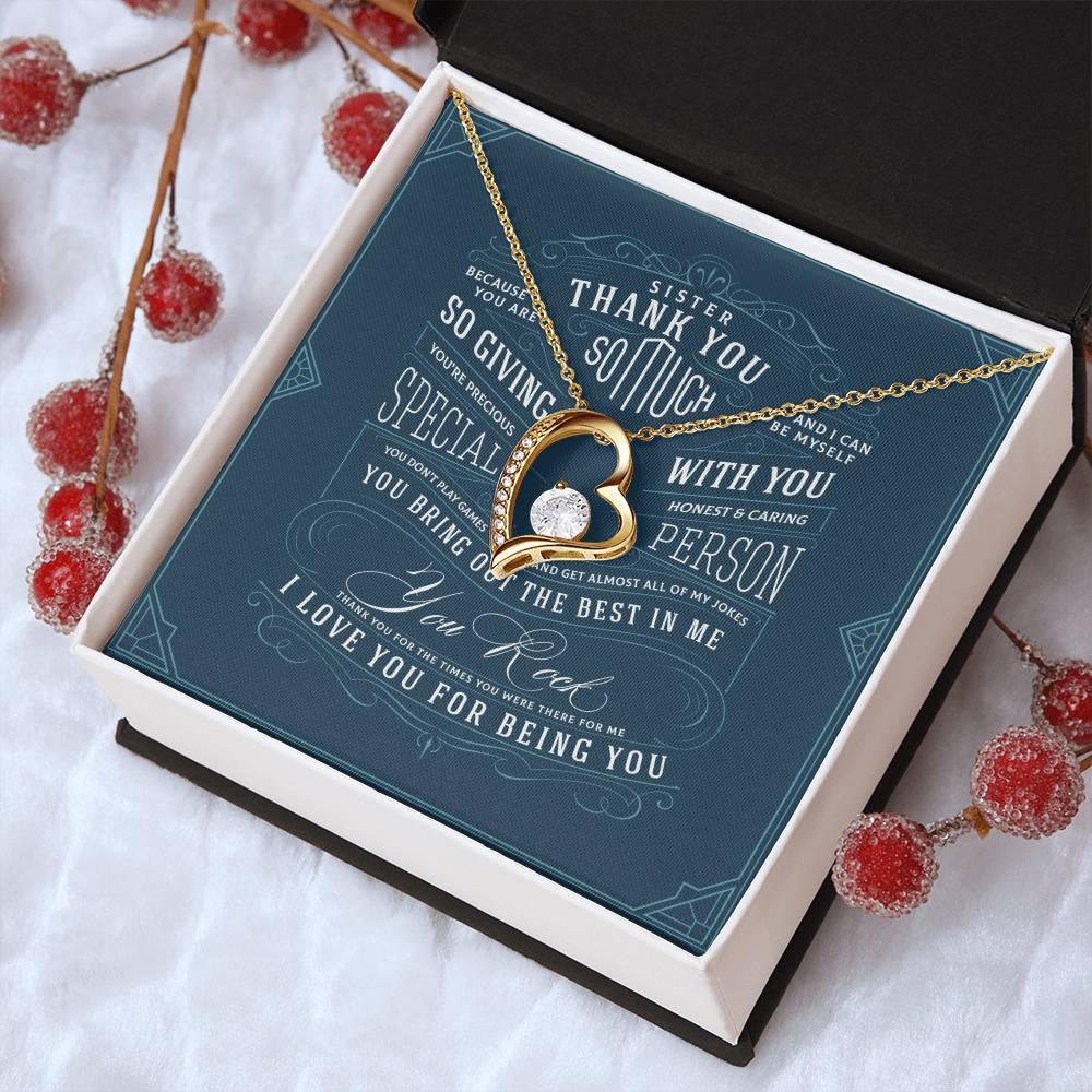 Sister Gift Christmas Gift For Sister Birthday Gift For Sister Unbiological Sister Forever Love Necklace