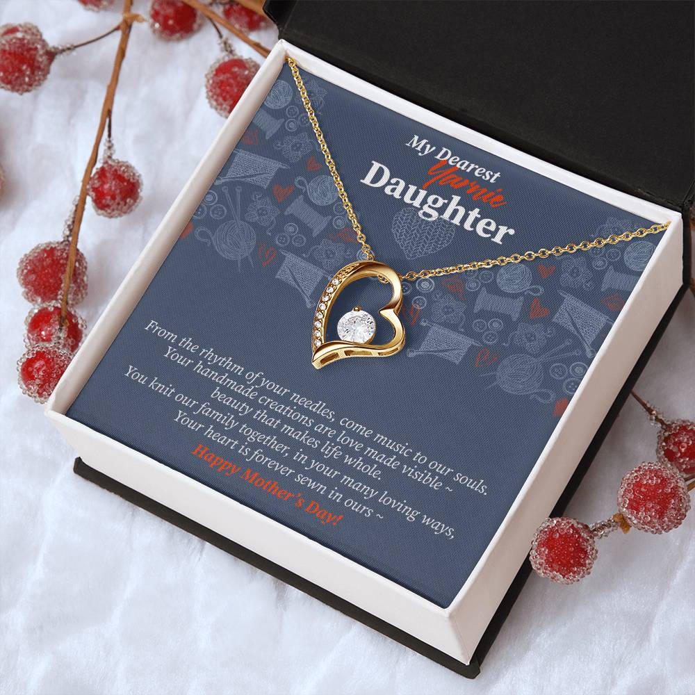 My Dearest Yarnie Daughter Necklace Happy Mothers Day Mom To Daughter Necklace Meaningful Necklace For Daughter Mother To Daughter Birthday Gift Forever Love Necklace
