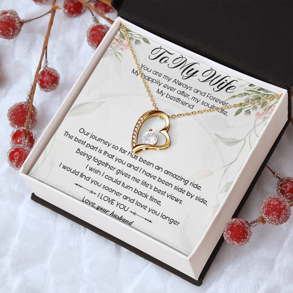 Forever Love To My Wife Necklace From Husband Anniversary Gift For Wife Birthday Gift For Wife Gift For Wife Necklace For Wife Forever Love Necklace