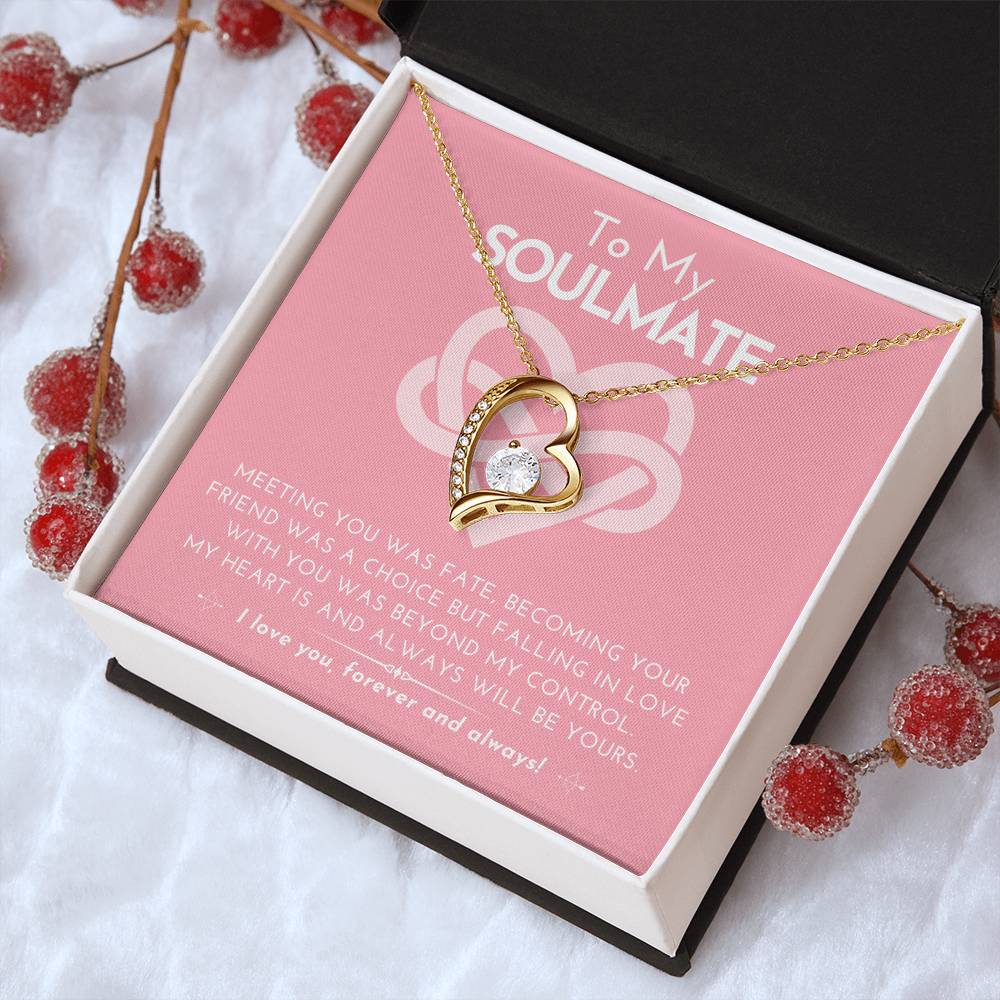 Forever Love Heart Necklace My Heart Is And Always Will Be Yours.......... To Soulmate Forever Love Necklace
