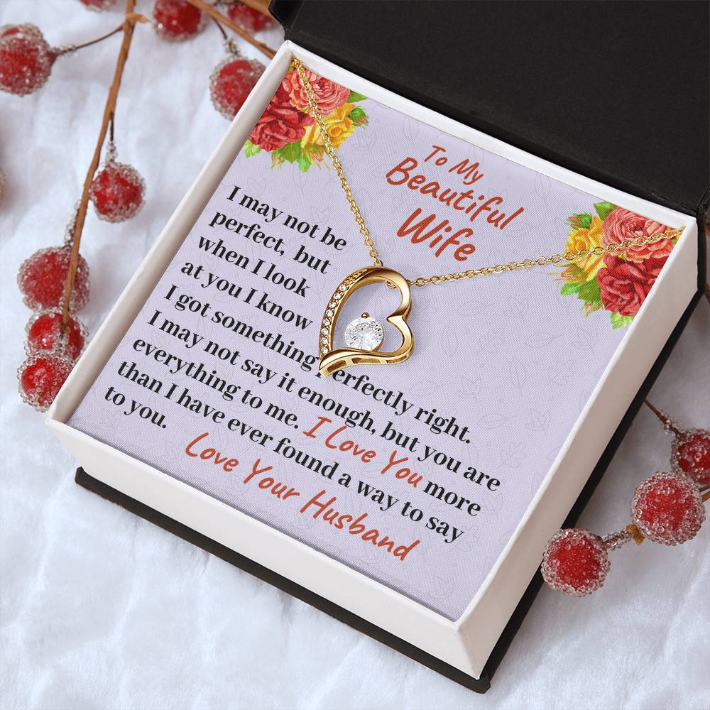 To My Beautiful Wife You Are Everything To Me Necklace 1 Forever Love Necklace